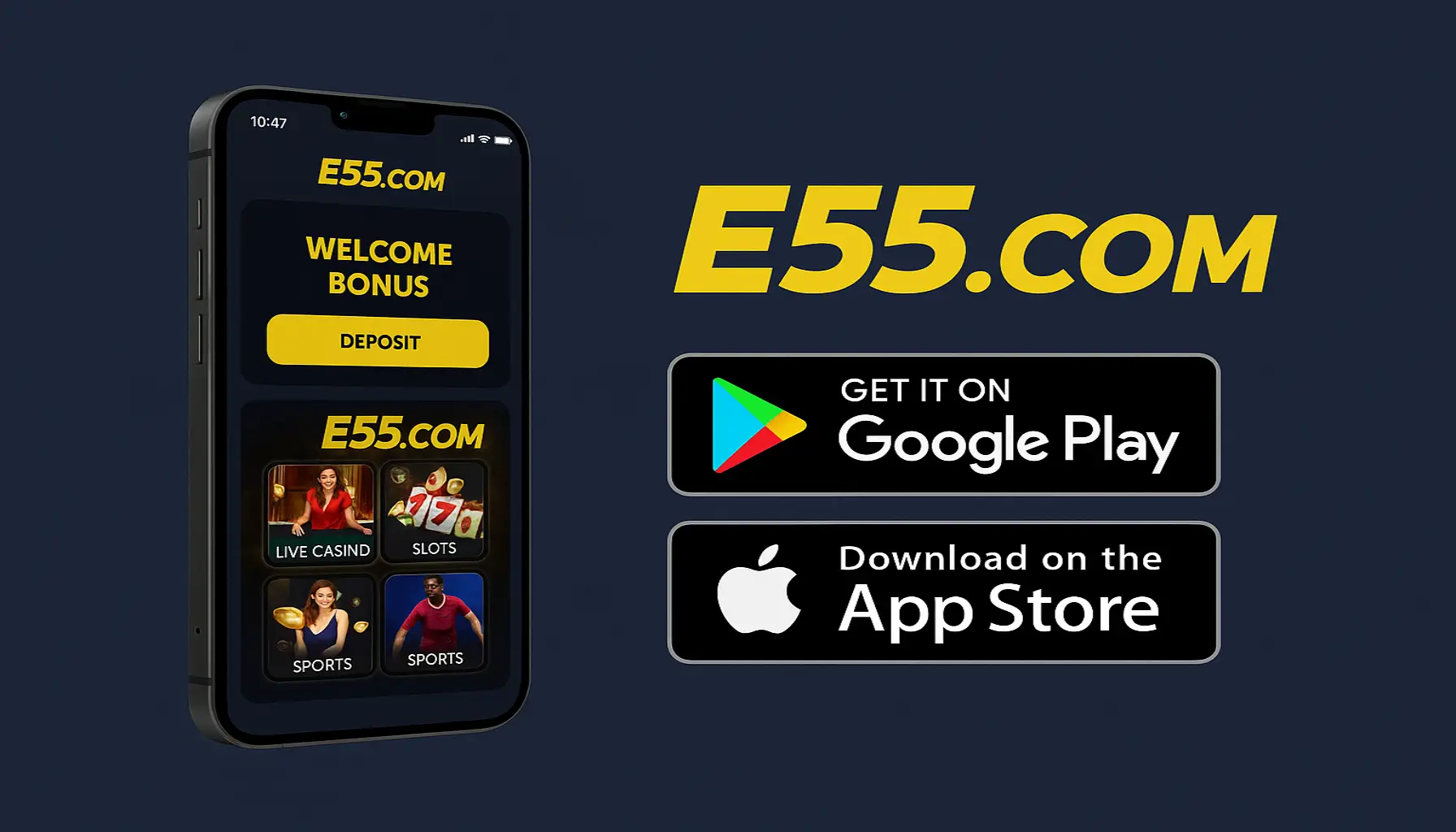 Baixar o E55.COM Cassino App
